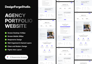 DesignForgeStudio - Digital Agency Website UI Kit