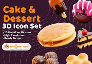 Cake & Dessert 3D Icon