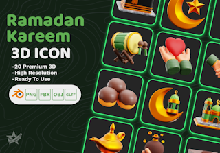 3D Ramadan Kareem Icon