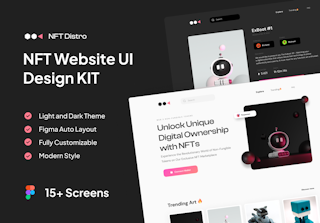 NFT Distro - NFT Website UI Design KIT