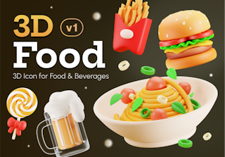 Efenby - Food & Beverage 3D Icon Set