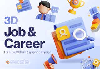 Hirely - 3D Job & Career Icon Set