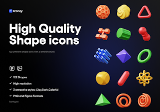 Iconly Pro, 3D Shape icons