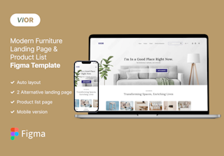 VIOR - Modern Furniture Landing Page