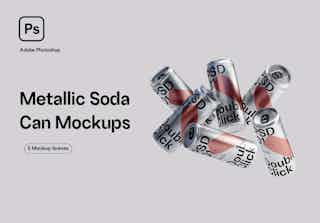 Metallic Soda Can Mockup