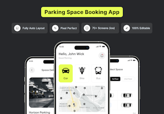 Filllo Parking Space Booking App UI Kit