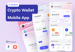 X-Wallet: Crypto Wallet Premium UI Kits App