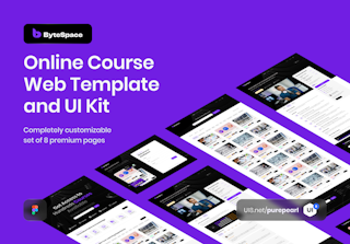 Bytespace - Online Course Web Template and UI Kit Design