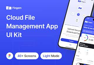Fingem - Cloud File Management App UI Kit