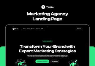 Marketing Agency Landing Page — Tactix