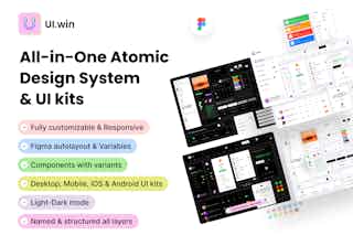 UI-win: All-in-One Atomic Design System & UI kits