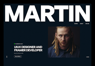 Martin Portfolio for Designer + Developer