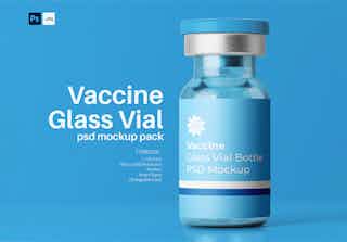 Vaccine Bottle Glass Vial Mockup Pack