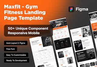 Maxfit - Gym Fitness Landing Page Template Ui Kit