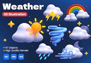 Weather 3D Illustrations