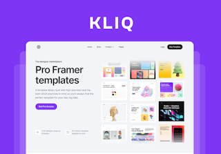 Kliq - Figma Marketplace Template
