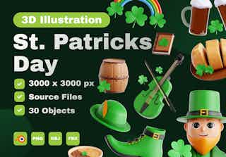 St. Patrick's Day 3D Icon Pack