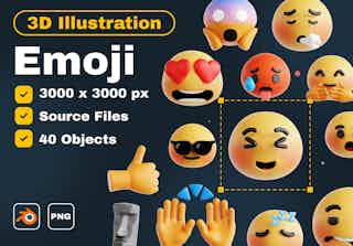Emoji 3D Icon Set