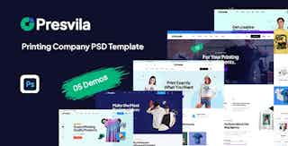 Presvila - Printing Company PSD Template