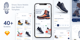 StepHub - Shoes Store Mobile App Sketch UI Template
