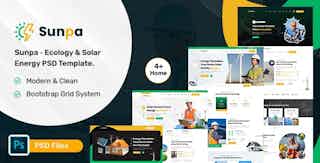 Sunpa - Ecology & Solar Energy PSD Template