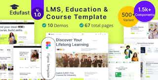 Edufast - LMS, Education & Course Figma Template