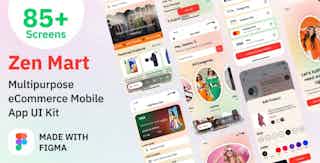 Multipurpose eCommerce Store Mobile App UI Kit Figma Template - Zen Mart
